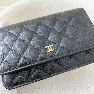 Chanel Classic Wallet on Chain WOC in Black Caviar GHW