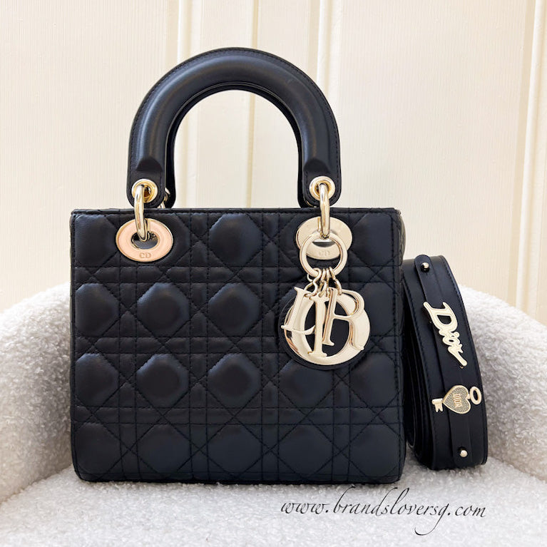 Dior Small Lady Dior ABCDior in Black Lambskin LGHW