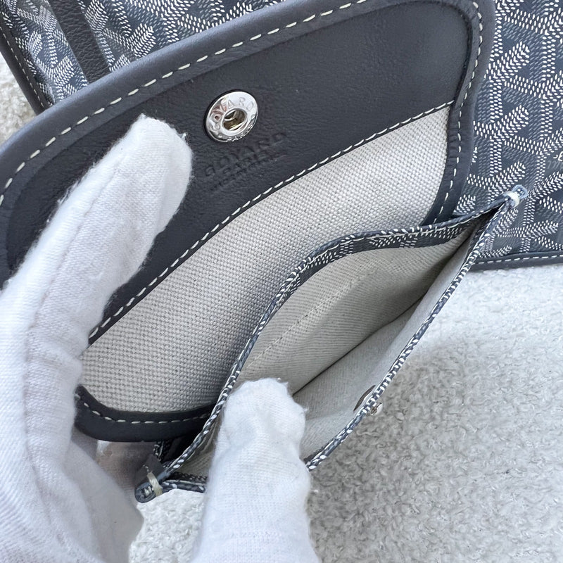 Goyard Mini Anjou in Grey Goyardine Canvas and Leather