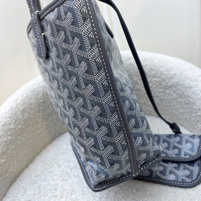 Goyard Mini Anjou in Grey Goyardine Canvas and Leather