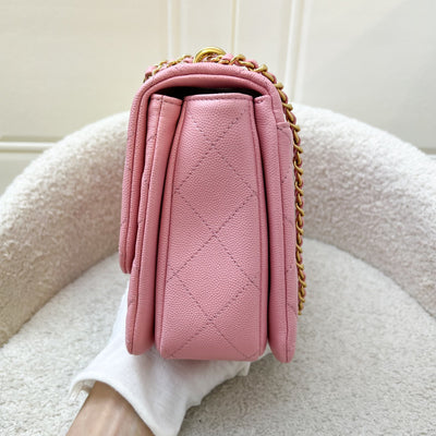 Chanel 22K Coco First Small Flap in Pink Caviar and LGHW (Model: AS3633)