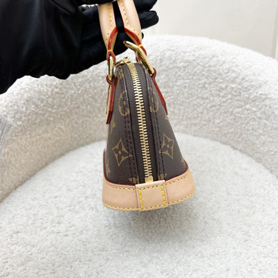 LV x TM Louis Vuitton Murakami Nano Alma with Cherry Motif Monogram Canvas and GHW