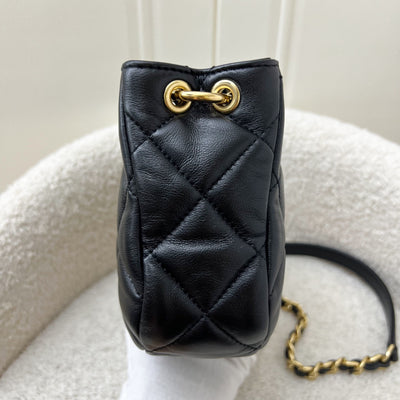 Chanel 22B Small Hobo Bag in Black Lambskin and LGHW