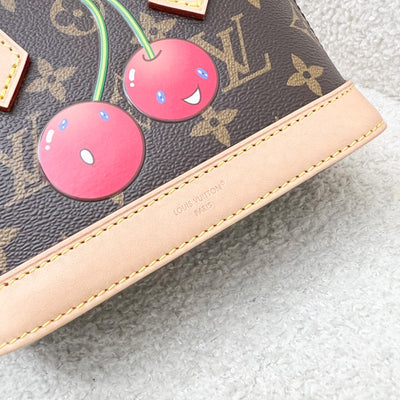 LV x TM Louis Vuitton Murakami Nano Alma with Cherry Motif Monogram Canvas and GHW