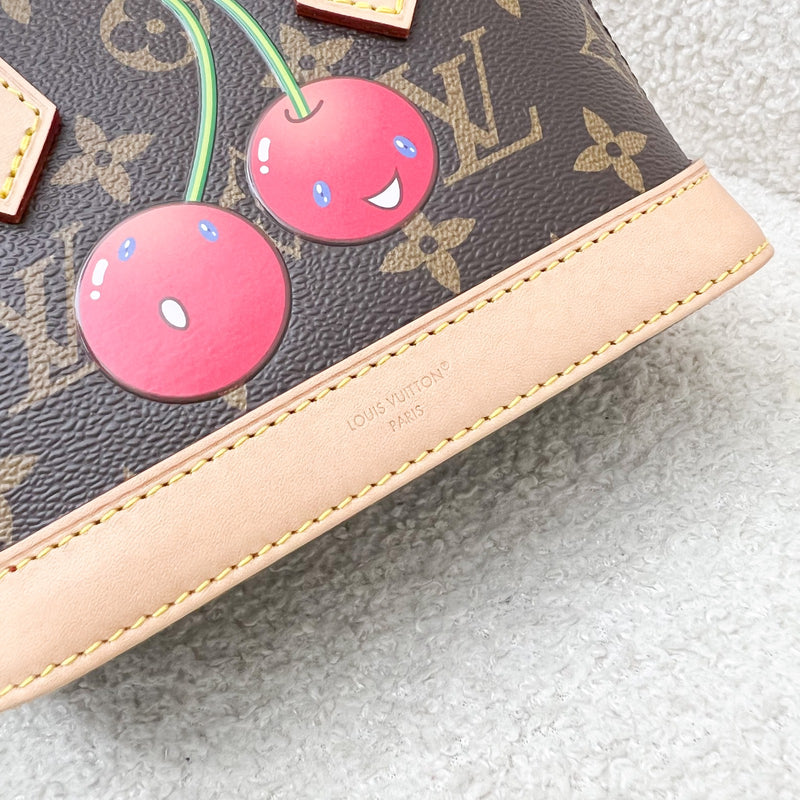 LV x TM Louis Vuitton Murakami Nano Alma with Cherry Motif Monogram Canvas and GHW