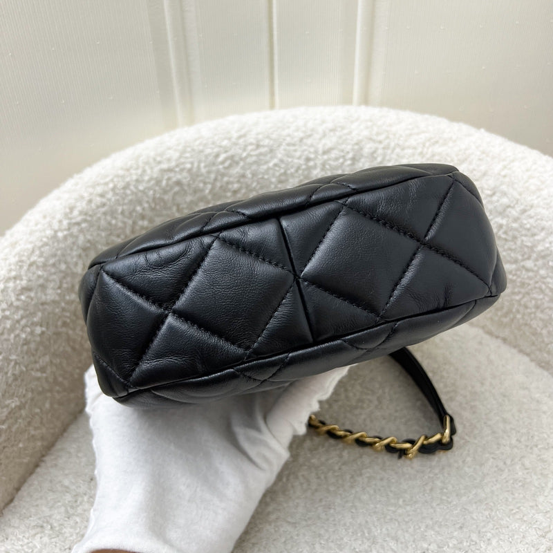 Chanel 22B Small Hobo Bag in Black Lambskin and LGHW