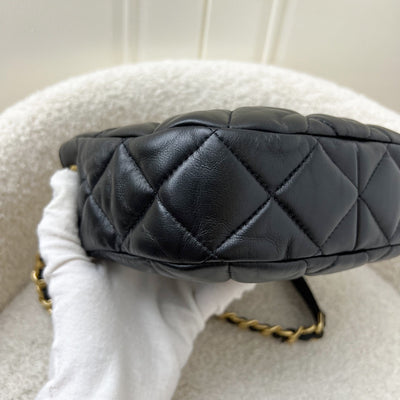 Chanel 22B Small Hobo Bag in Black Lambskin and LGHW