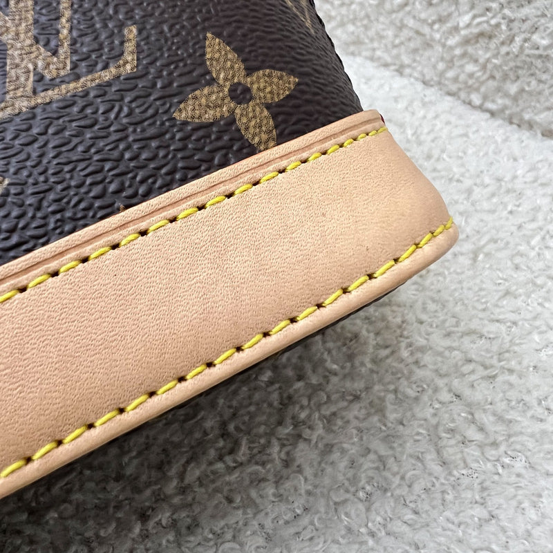 LV x TM Louis Vuitton Murakami Nano Alma with Cherry Motif Monogram Canvas and GHW