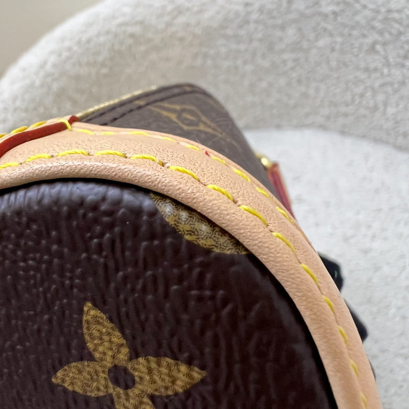 LV x TM Louis Vuitton Murakami Nano Alma with Cherry Motif Monogram Canvas and GHW