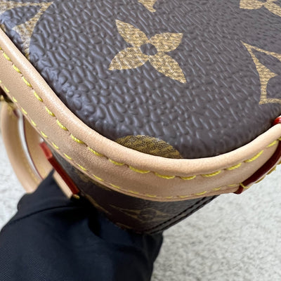 LV x TM Louis Vuitton Murakami Nano Alma with Cherry Motif Monogram Canvas and GHW