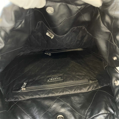 Chanel 22 Medium Hobo Bag in Black Calfskin and SHW