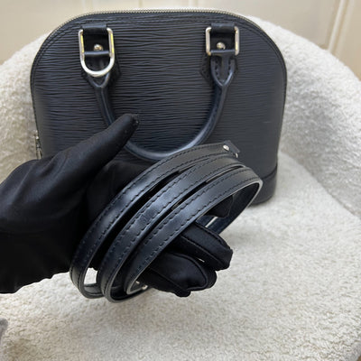 LV Louis Vuitton Alma BB in Black Epi Leather and SHW