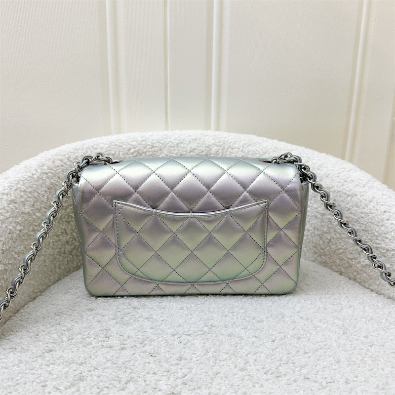 Chanel Mini Rectangle Flap in 21K Iridescent Purple Calfskin and SHW