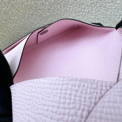 Hermes Calvi Card Holder in Rose Darling Epsom Leather and PHW