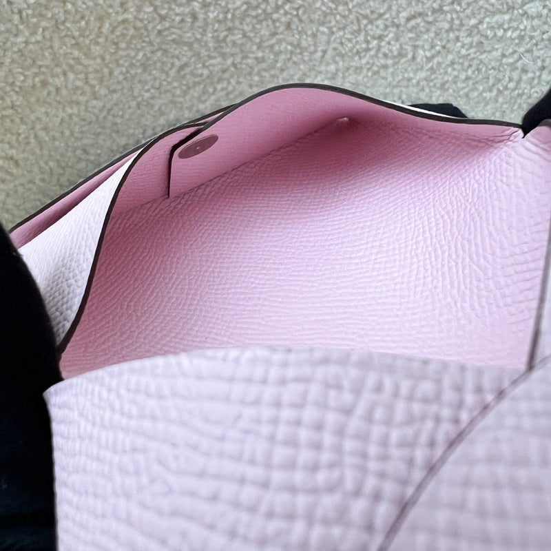 Hermes Calvi Card Holder in Rose Darling Epsom Leather and PHW