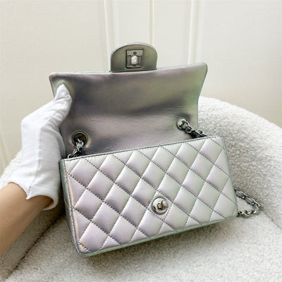 Chanel Mini Rectangle Flap in 21K Iridescent Purple Calfskin and SHW