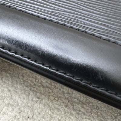 LV Louis Vuitton Alma BB in Black Epi Leather and SHW