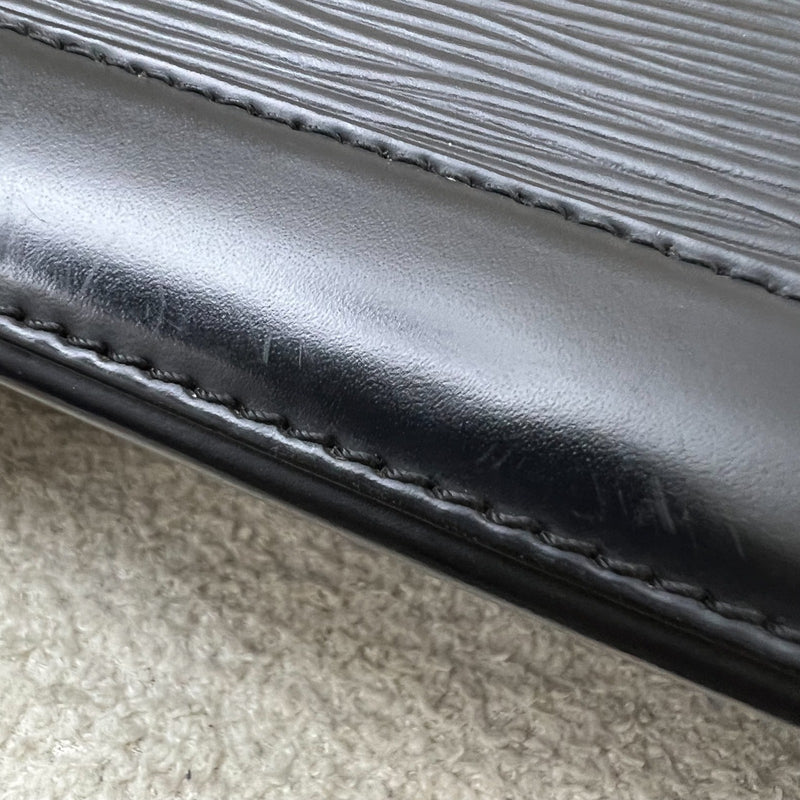 LV Louis Vuitton Alma BB in Black Epi Leather and SHW