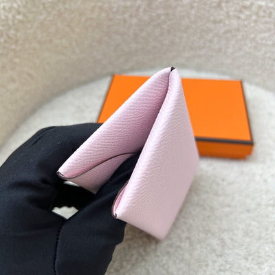 Hermes Calvi Card Holder in Rose Darling Epsom Leather and PHW