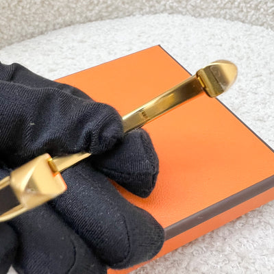 Hermes Athena Bracelet in Noir Epsom Calfskin and GHW Sz T2