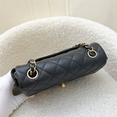 Chanel Classic Mini Rectangle Flap in 15C Black Caviar and AGHW