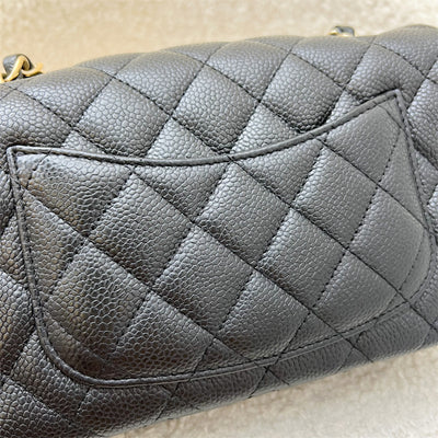 Chanel Classic Mini Rectangle Flap in 15C Black Caviar and AGHW