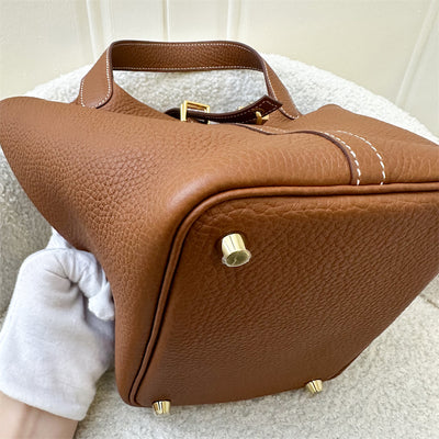 Hermes Picotin 18 in Gold Clemence Leather and GHW