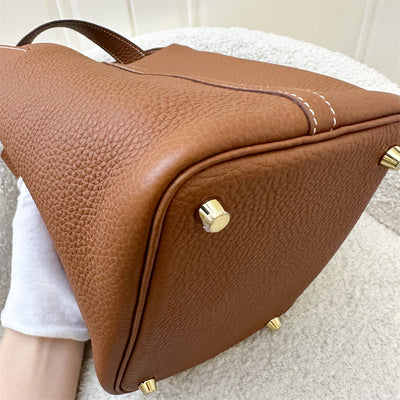 Hermes Picotin 18 in Gold Clemence Leather and GHW