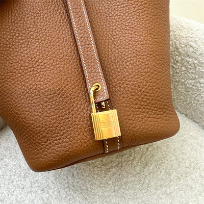 Hermes Picotin 18 in Gold Clemence Leather and GHW