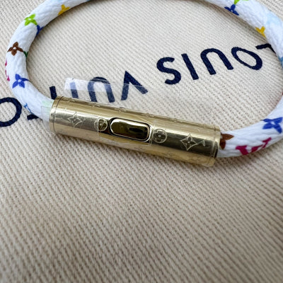 Louis Vuitton LV x TM Confidential Bracelet in Multicolore White Monogram Canvas (Model: M8973F)