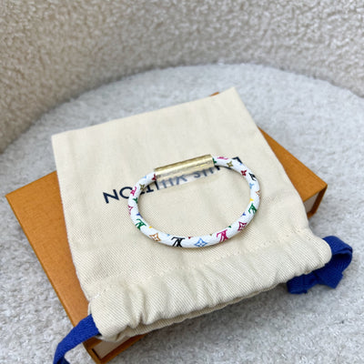 Louis Vuitton LV x TM Confidential Bracelet in Multicolore White Monogram Canvas (Model: M8973F)