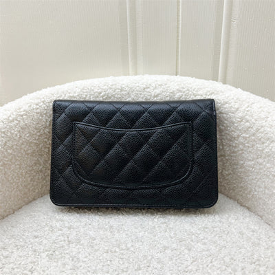 Chanel Classic Wallet on Chain WOC in Black Caviar GHW