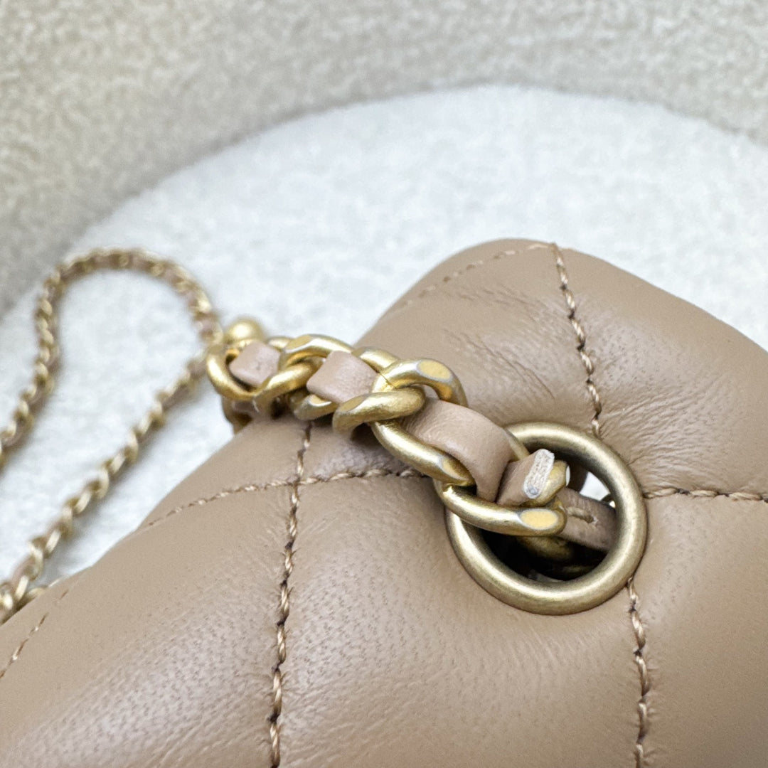 Chanel Pearl Crush Mini Rectangular Flap in 22B Dark Beige