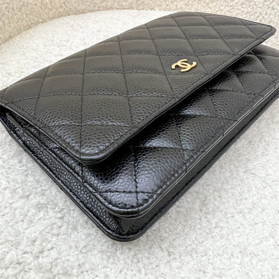 Chanel Classic Wallet on Chain WOC in Black Caviar GHW