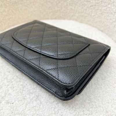 Chanel Classic Wallet on Chain WOC in Black Caviar GHW