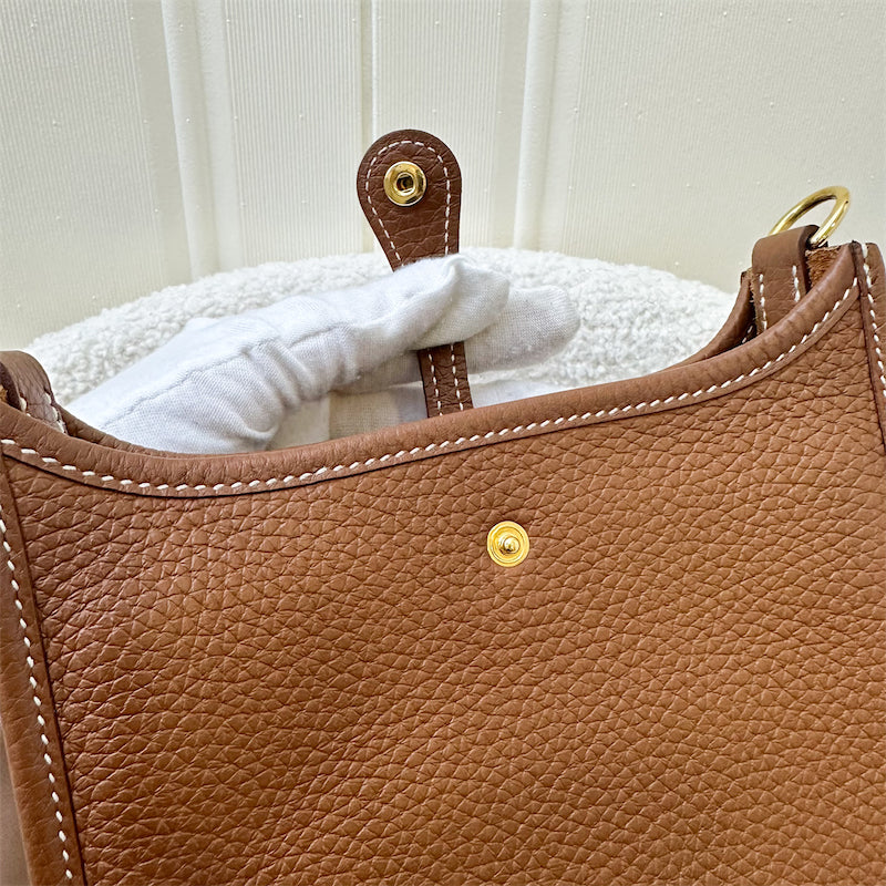 Hermes Mini Evelyne TPM in Gold Clemence Leather and GHW