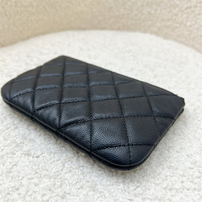 Chanel Mini O-Case / Pouch in Black Caviar and LGHW