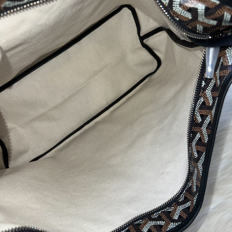 [June 2025] Goyard Boheme PM Hobo Bag in Black Signature Goyardine Canvas