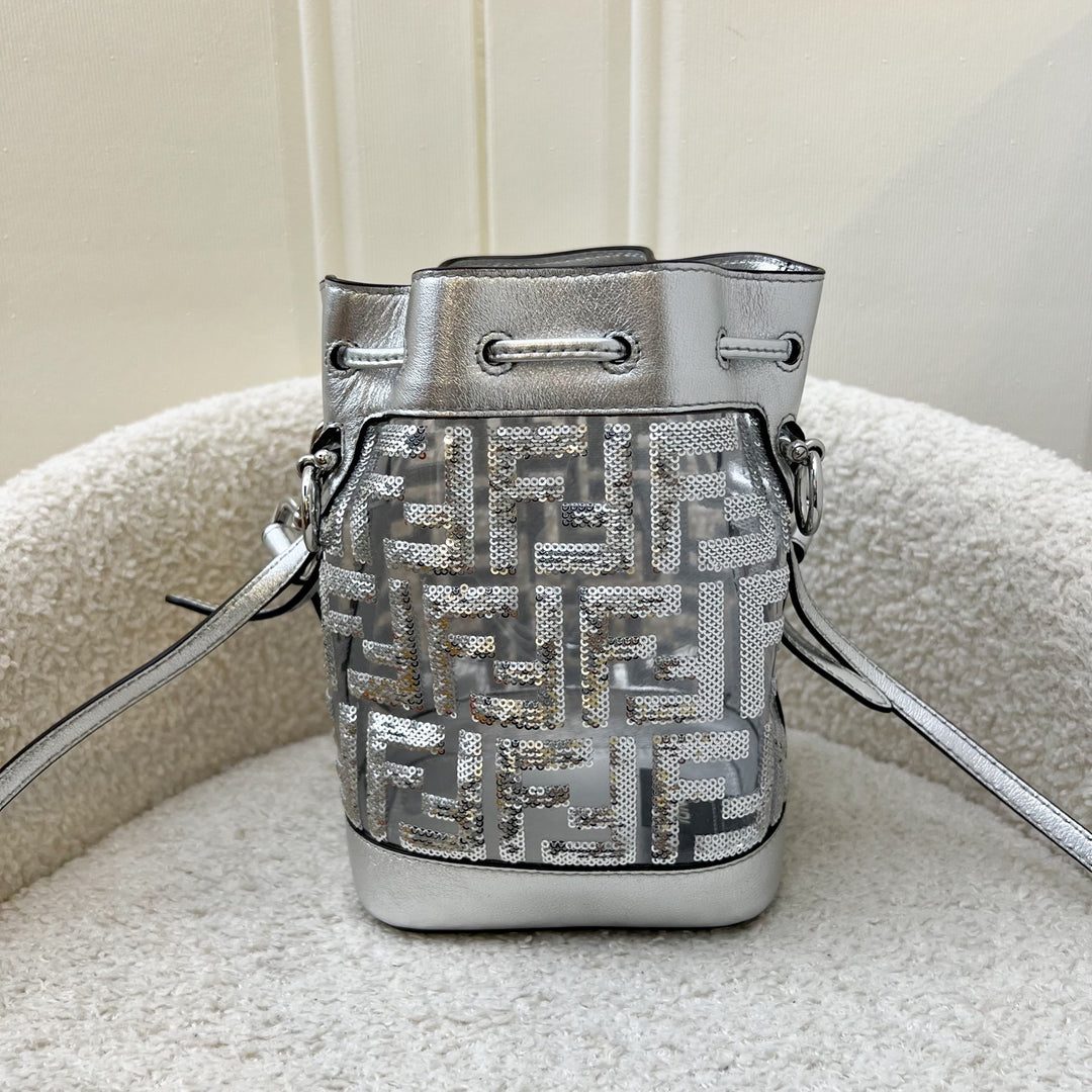 Pvc Fendi Plastic Bucket Bag Fendi Mini Mon Tresor Bag In Metallic