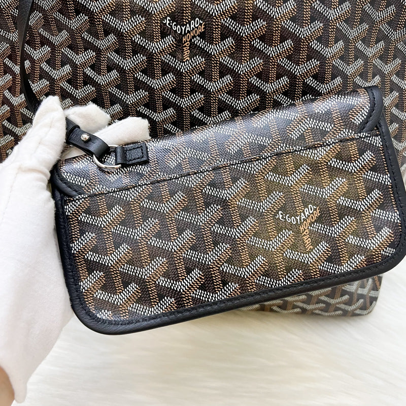 [June 2025] Goyard Boheme PM Hobo Bag in Black Signature Goyardine Canvas