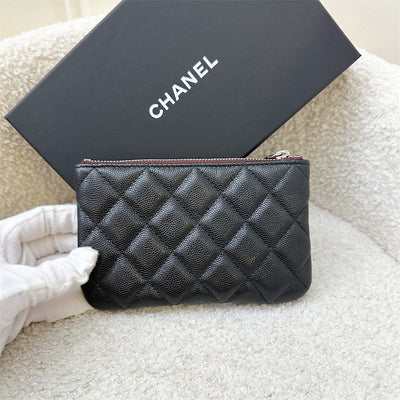 Chanel Mini O-Case / Pouch in Black Caviar and SHW