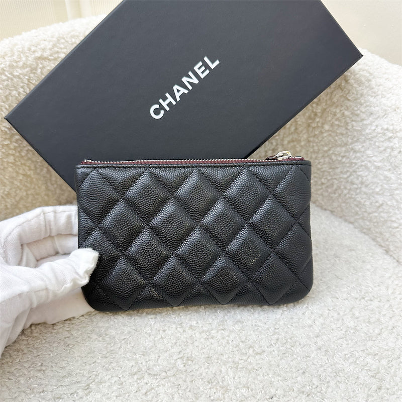 Chanel Mini O-Case / Pouch in Black Caviar and SHW