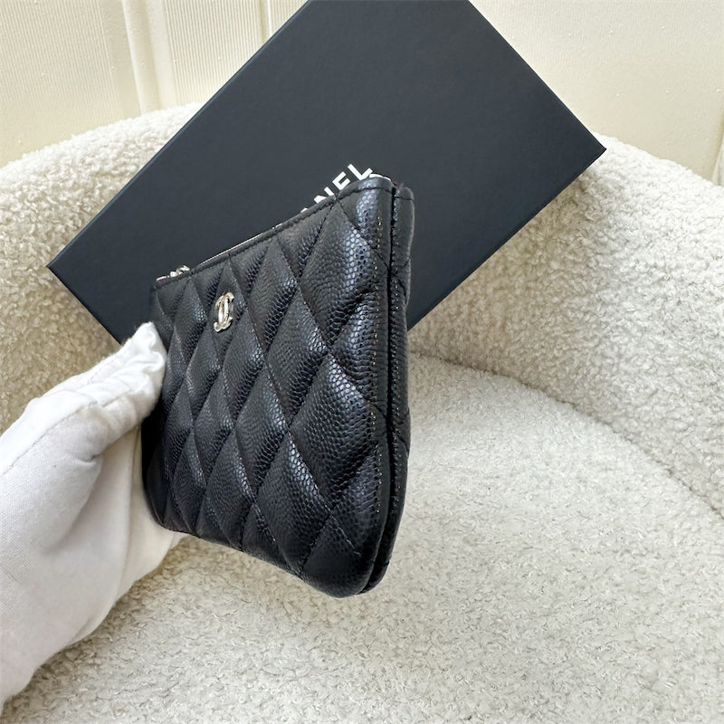 Chanel Mini O-Case / Pouch in Black Caviar and SHW