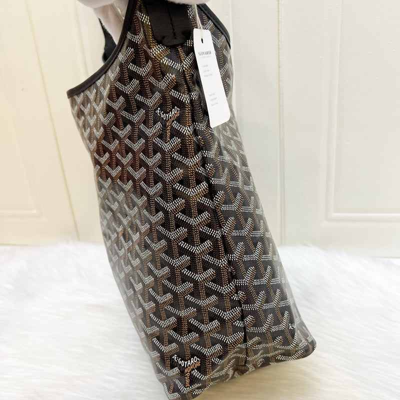 [June 2025] Goyard Boheme PM Hobo Bag in Black Signature Goyardine Canvas