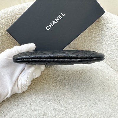 Chanel Mini O-Case / Pouch in Black Caviar and SHW