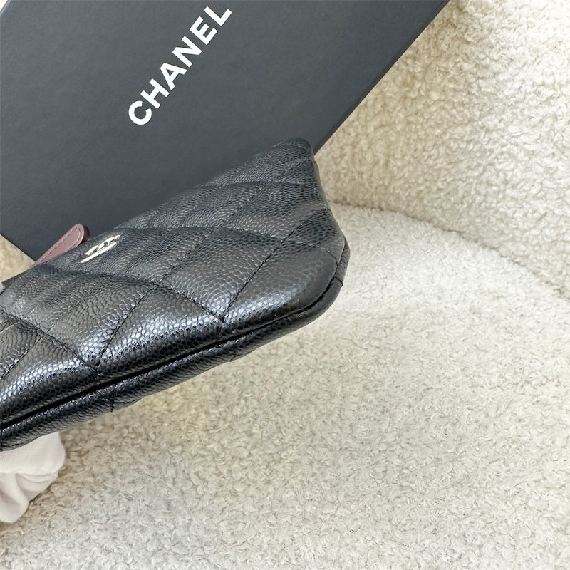 Chanel Mini O-Case / Pouch in Black Caviar and SHW