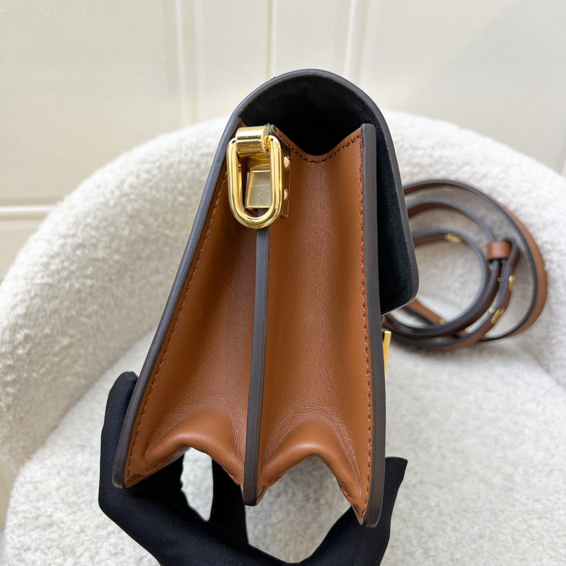 LV Mini Dauphine Flap Bag in Monogram and Monogram Reverse Canvas and GHW (Model: M44580)