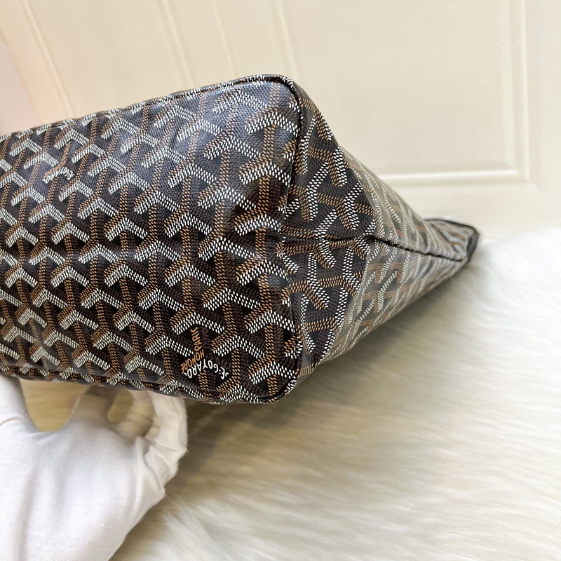 [June 2025] Goyard Boheme PM Hobo Bag in Black Signature Goyardine Canvas