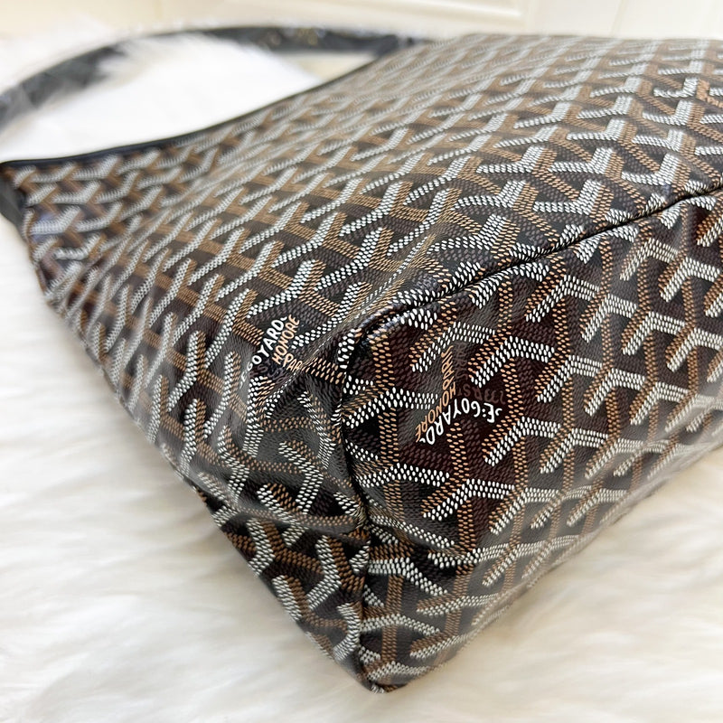 [June 2025] Goyard Boheme PM Hobo Bag in Black Signature Goyardine Canvas