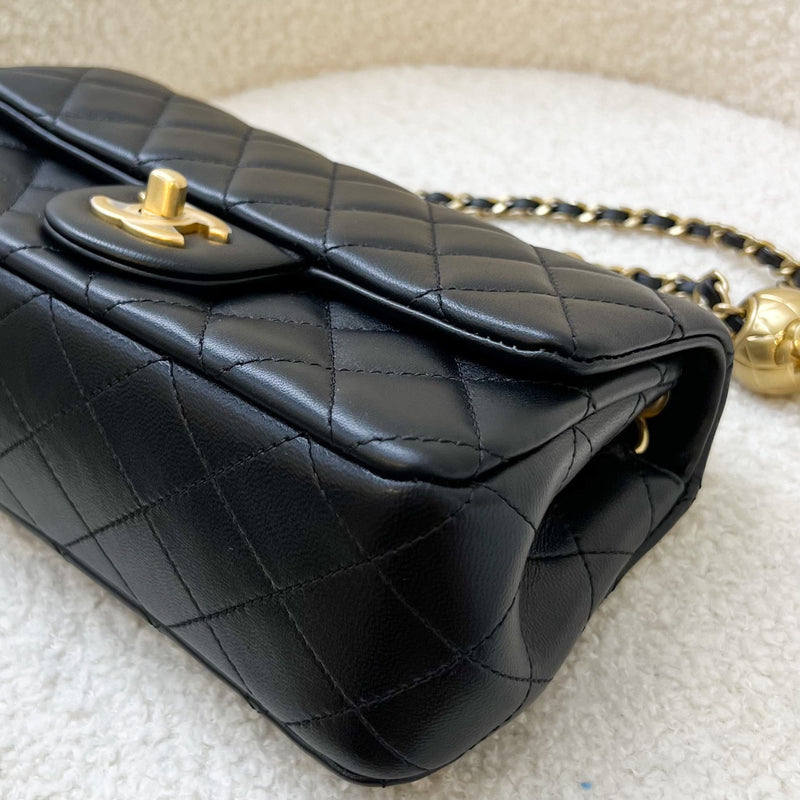 Chanel Pearl Crush Mini Rectangle Flap in Black Lambskin AGHW